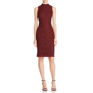 Aqua Maroon Lace Dress